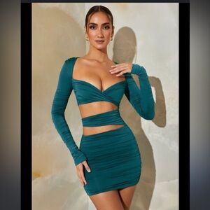 OH POLLY blue dress cut out size 8